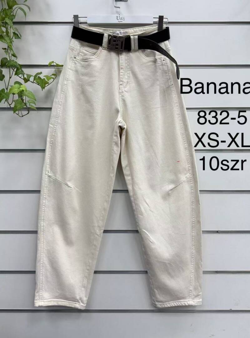 Spodnie damskie jeansy Roz XS-XL, 1 Kolor Paczka 10 szt